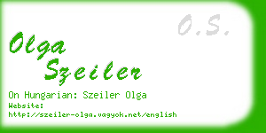 olga szeiler business card